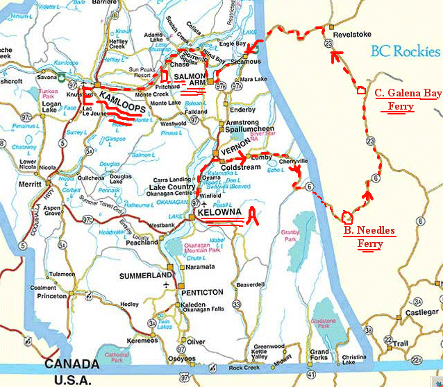 map of canada and us border. from the US/Canada border