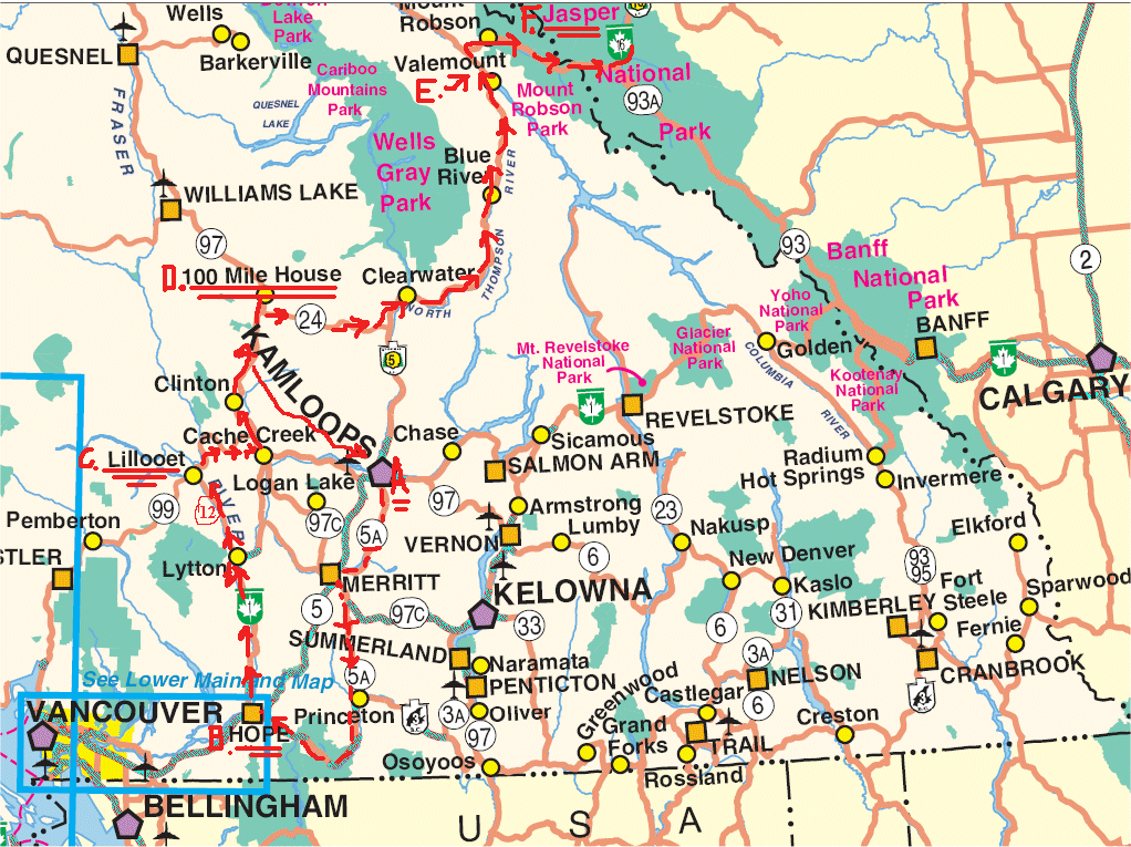 map of british columbia canada with. British Columbia, Canada