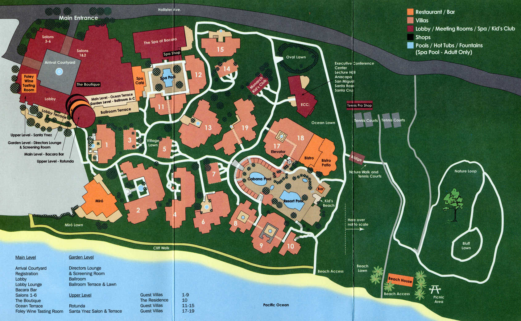 2013 Santa Barbara at Resort Bacara - P01b Map Of Bacara Resort Santa Barbara