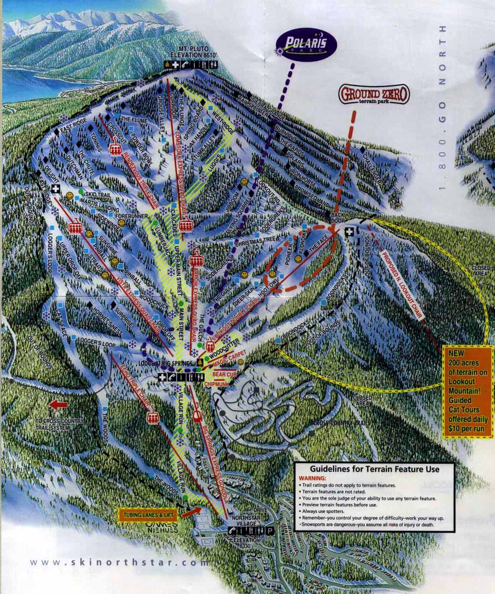 Northstar Ski Resort Map Northstar, Ca, Ski Resort